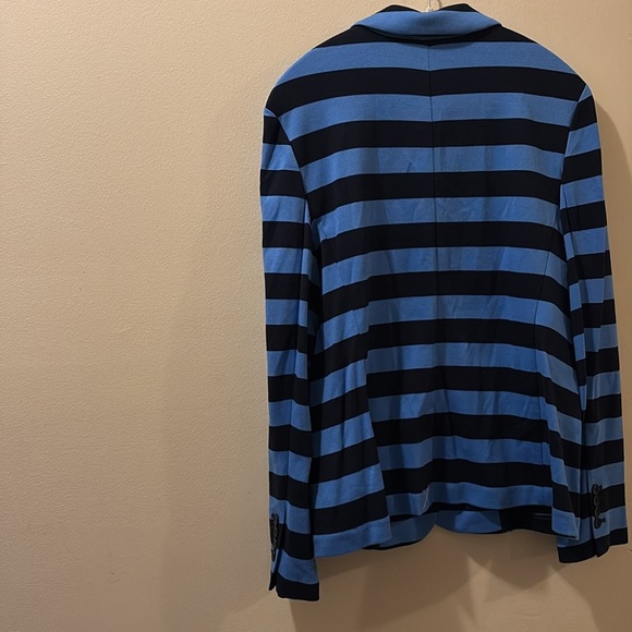 Talbots Blue and Black Striped cotton blend Blazer - size large - NWT - Picture 6 of 6